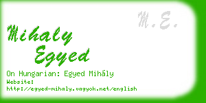 mihaly egyed business card