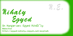 mihaly egyed business card